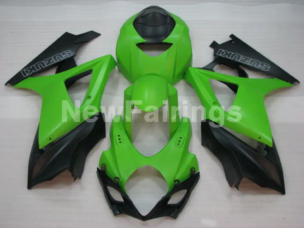 Green and Matte Black Factory Style - GSX-R1000 07-08 Fairing Kit