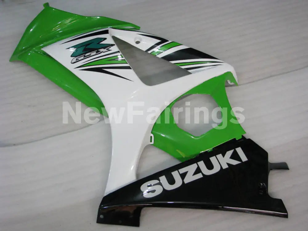 Green and White Black Factory Style - GSX-R1000 07-08 Fairing Kit