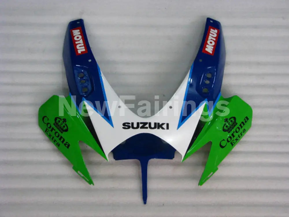 Green and White Blue Corona - GSX-R600 06-07 Fairing Kit