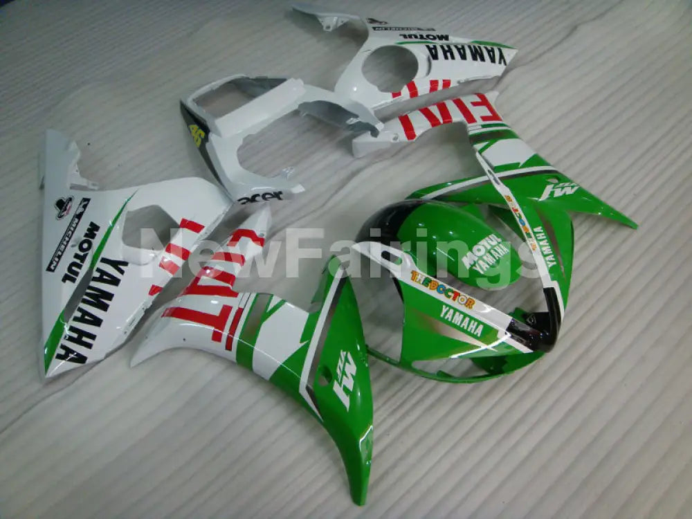 Green and White FIAT - YZF-R6 05 Fairing Kit