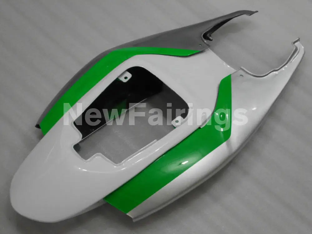 Green and White Silver Factory Style - GSX-R600 06-07 Fairing Kit
