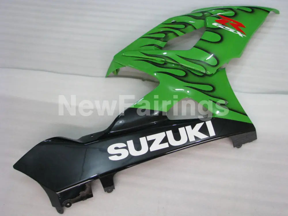Green and Black Flame - GSX-R1000 05-06 Fairing Kit
