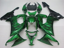 Cargar imagen en el visor de la galería, Green and Black Flame - NINJA ZX-10R 08-10 Fairing Kit