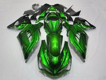 Cargar imagen en el visor de la galería, Green and Black Flame - NINJA ZX-14R 12-25 Fairing Kit