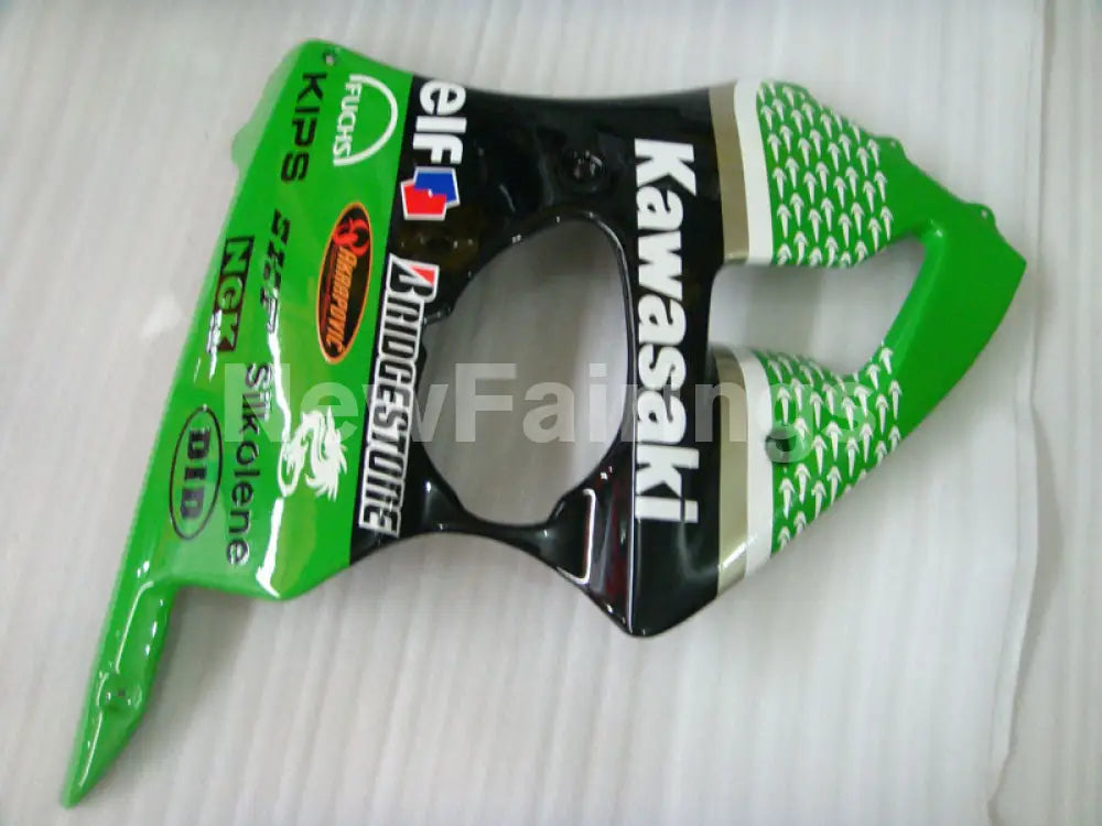 Green and Black FUCHS - NINJA ZX-6R 00-02 Fairing Kit