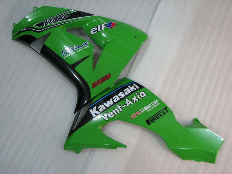 Green and Black Pirelli - NINJA ZX-10R 06-07 Fairing Kit