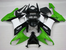 Cargar imagen en el visor de la galería, Green and Black White Factory Style - NINJA ZX-10R 08-10 Fairing Kit