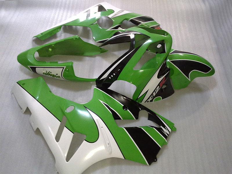 Green and White Factory Style - NINJA ZX-12R 02-04 Fairing Kit