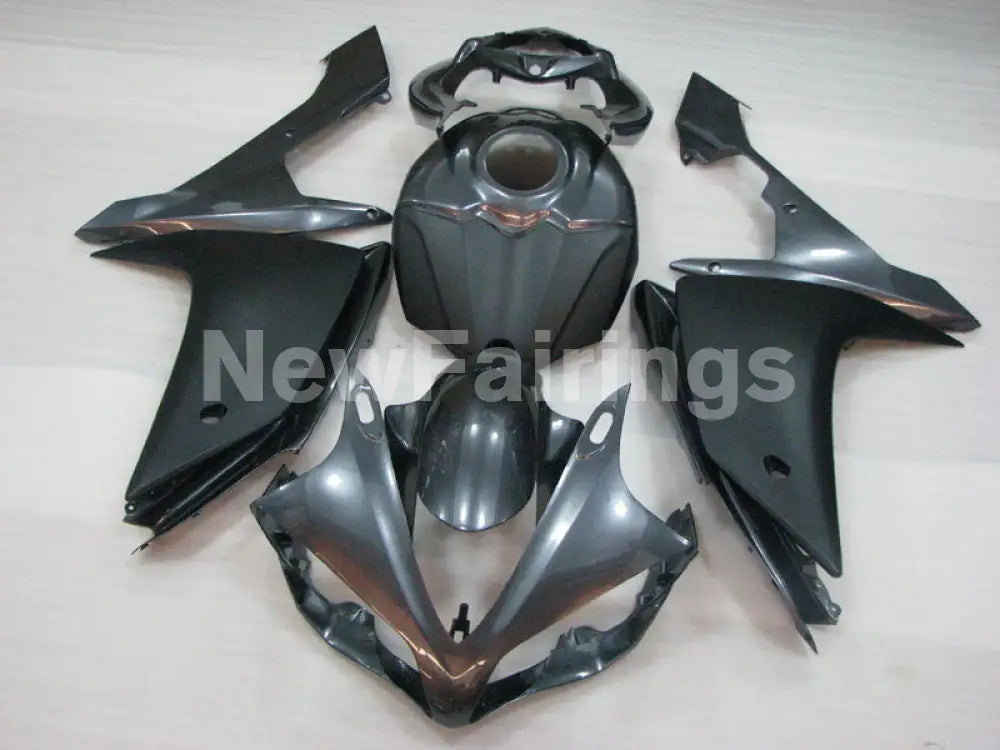 Grey and Matte Black No decals - YZF-R1 07-08 Fairing Kit