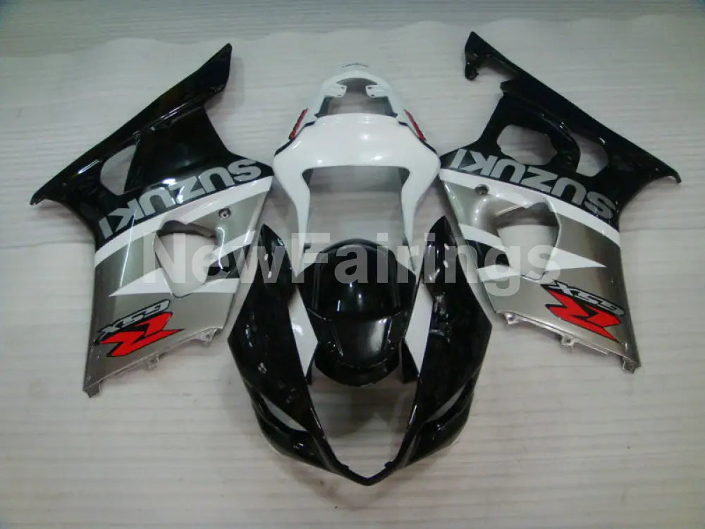 Grey and White Black Factory Style - GSX-R1000 03-04 Fairing Kit