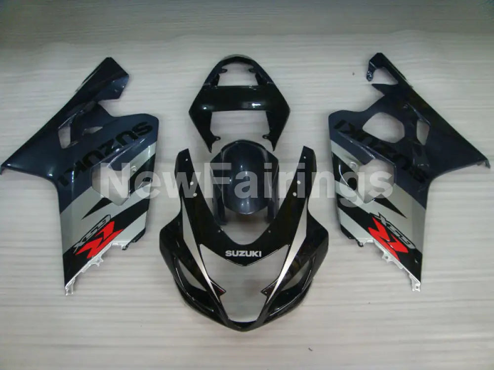 Grey Silver and Black Factory Style - GSX-R600 04-05 Fairing Kit