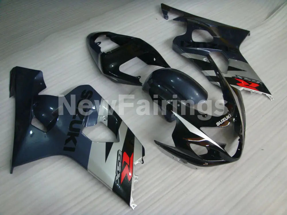 Grey Silver and Black Factory Style - GSX-R750 04-05 Fairing Kit