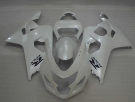 Blanco Perla con Calcomanías Negras Estilo de Fábrica - Kit de Carenado GSX-R750 04-05
