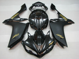 Estilo de fábrica en negro mate y negro con pegatinas doradas - Kit de carenado YZF-R1 07-08