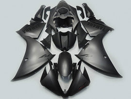 Negro mate con calcomanías negras Estilo de fábrica - Kit de carenado YZF-R1 09-11