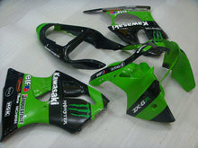 Cargar imagen en el visor de la galería, Green and Black Monster - NINJA ZX-6R 00-02 Fairing Kit