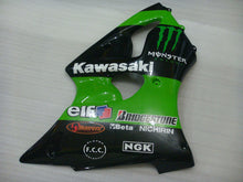 Cargar imagen en el visor de la galería, Green and Black Monster - NINJA ZX-6R 00-02 Fairing Kit