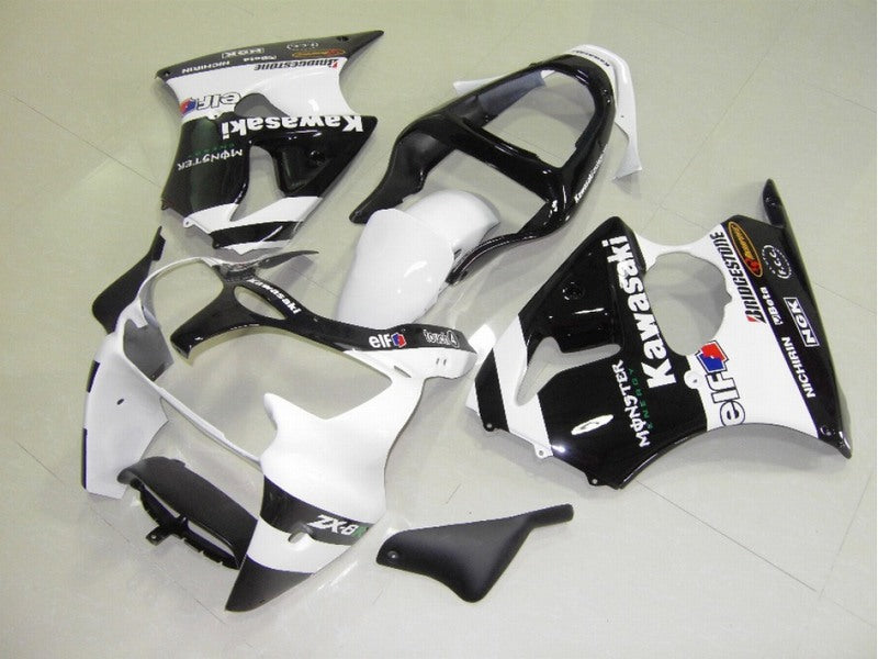 Black and White Monster - NINJA ZX-6R 00-02 Fairing Kit