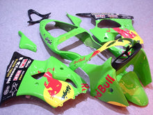 Cargar imagen en el visor de la galería, Green and Black Red Bull - NINJA ZX-6R 00-02 Fairing Kit