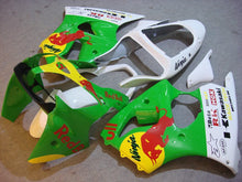 Cargar imagen en el visor de la galería, Green and White Red Bull - NINJA ZX-6R 00-02 Fairing Kit