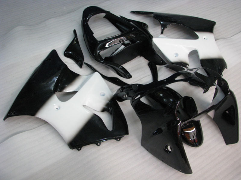 Black and White No decals - NINJA ZX-6R 00-02 Fairing Kit