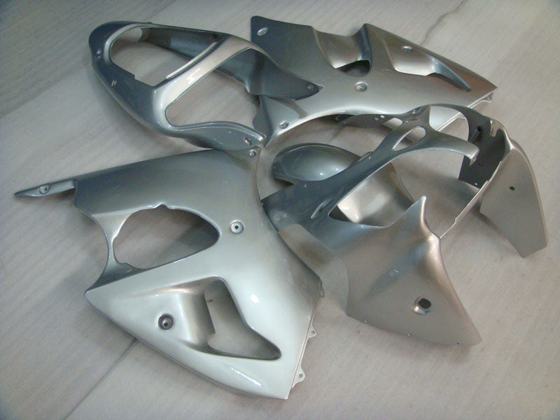 Silver No decals - NINJA ZX-6R 00-02 Fairing Kit