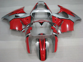 Red and Silver Factory Style - NINJA ZX-6R 00-02 Fairing Kit