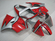 Cargar imagen en el visor de la galería, Red and Silver Factory Style - NINJA ZX-6R 00-02 Fairing Kit