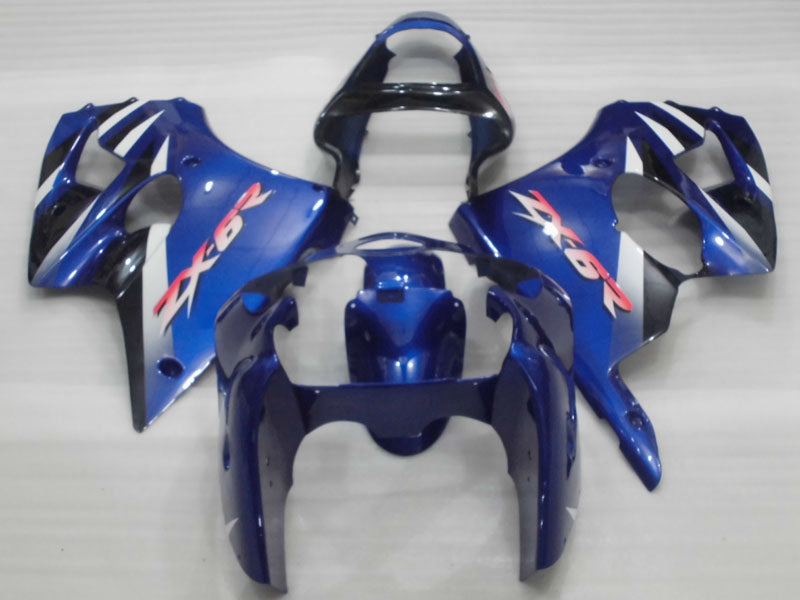 Blue and Black Factory Style - NINJA ZX-6R 00-02 Fairing Kit
