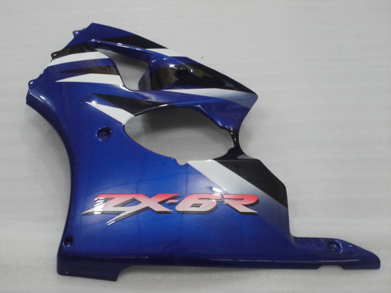 Blue and Black Factory Style - NINJA ZX-6R 00-02 Fairing Kit