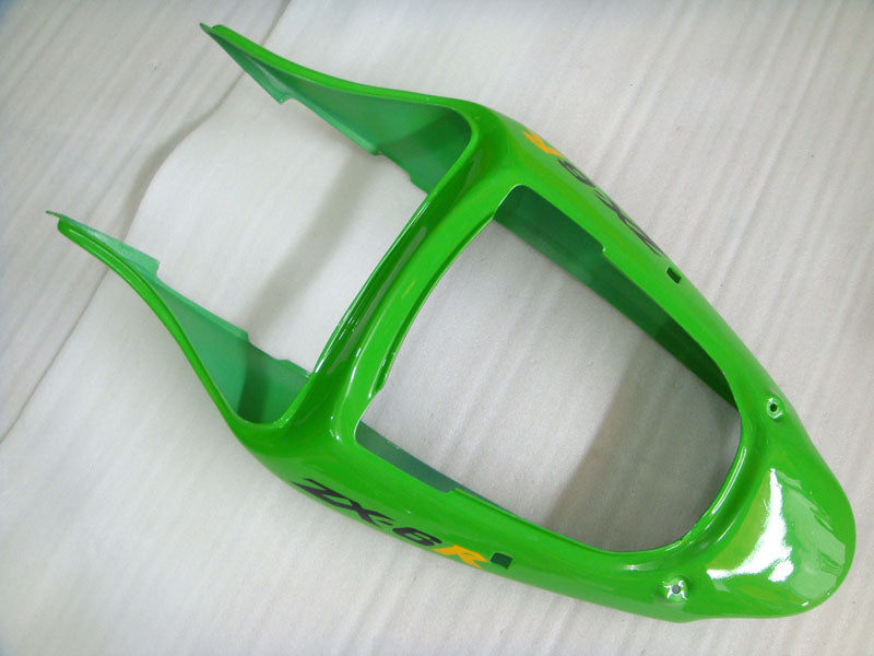 Green and Black Factory Style - NINJA ZX-6R 00-02 Fairing Kit