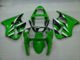 Green and Black Factory Style - NINJA ZX-6R 00-02 Fairing Kit