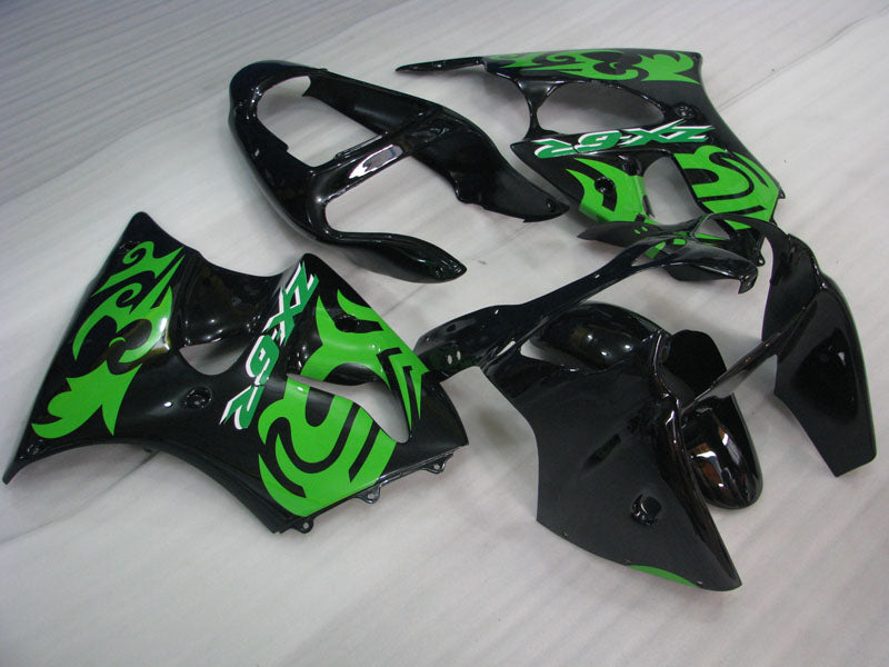 Black and Green Factory Style - NINJA ZX-6R 00-02 Fairing Kit
