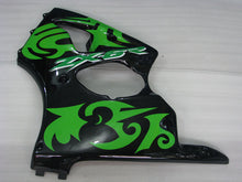Cargar imagen en el visor de la galería, Black and Green Factory Style - NINJA ZX-6R 00-02 Fairing Kit