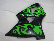 Cargar imagen en el visor de la galería, Black and Green Factory Style - NINJA ZX-6R 00-02 Fairing Kit