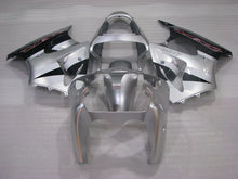 Cargar imagen en el visor de la galería, Silver and Black Factory Style - NINJA ZX-6R 00-02 Fairing Kit