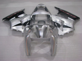 Silver and Black Factory Style - NINJA ZX-6R 00-02 Fairing Kit