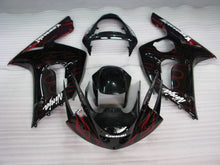 Cargar imagen en el visor de la galería, Black and Red Flame - NINJA ZX-6R 03-04 Fairing Kit