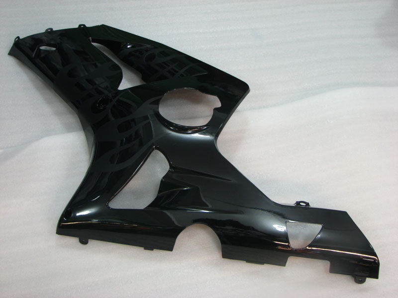 Black and Grey Flame - NINJA ZX-6R 03-04 Fairing Kit