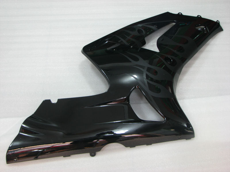 Black and Grey Flame - NINJA ZX-6R 03-04 Fairing Kit