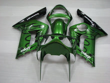 Cargar imagen en el visor de la galería, Green and Black Flame - NINJA ZX-6R 03-04 Fairing Kit