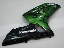 Cargar imagen en el visor de la galería, Green and Black Flame - NINJA ZX-6R 03-04 Fairing Kit