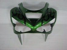 Cargar imagen en el visor de la galería, Green and Black Flame - NINJA ZX-6R 03-04 Fairing Kit