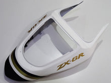 Cargar imagen en el visor de la galería, Black and White Lucky Strike - NINJA ZX-6R 03-04 Fairing Kit