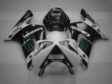 Cargar imagen en el visor de la galería, White and Black Monster - NINJA ZX-6R 03-04 Fairing Kit