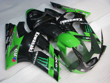 Cargar imagen en el visor de la galería, Green and Black Monster - NINJA ZX-6R 03-04 Fairing Kit