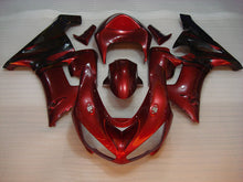 Cargar imagen en el visor de la galería, Red and Black Flame - NINJA ZX-6R 05-06 Fairing Kit