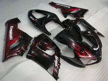 Cargar imagen en el visor de la galería, Black Red Flame - NINJA ZX-6R 05-06 Fairing Kit