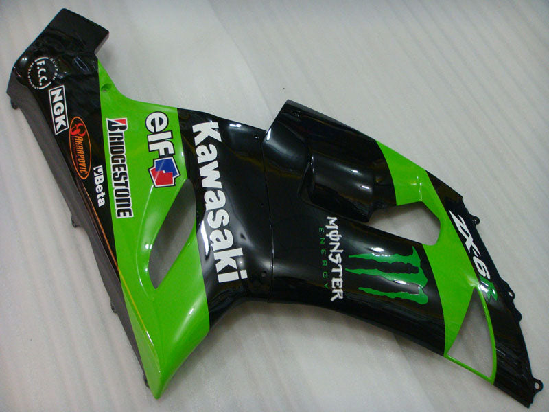 Monstruo Verde y Negro - Kit de Carenado NINJA ZX-6R 05-06