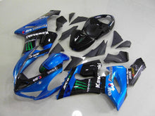 Cargar imagen en el visor de la galería, Blue and Black Monster - NINJA ZX-6R 05-06 Fairing Kit